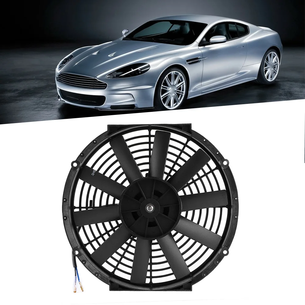 12in سحب/دفع مروحة مشعاع السيارة محرك خليج التبريد مع مجموعة تركيب أجزاء السيارات المعدلة