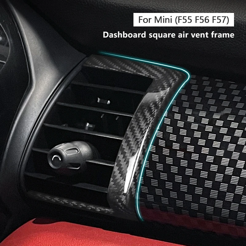 

Для Mini Cooper F55 F56 F57 хэтчбек 2014-2021 углеродное волокно приборная панель центральная вентиляционная рамка AC вентиляционное отверстие наклейка
