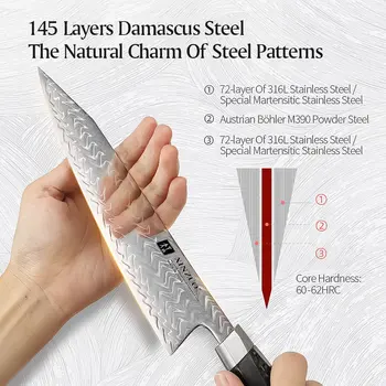 Profesionální kuchařský nůž XINZUO 8,46 10 nejlepší prodej nože xinzuo - №8