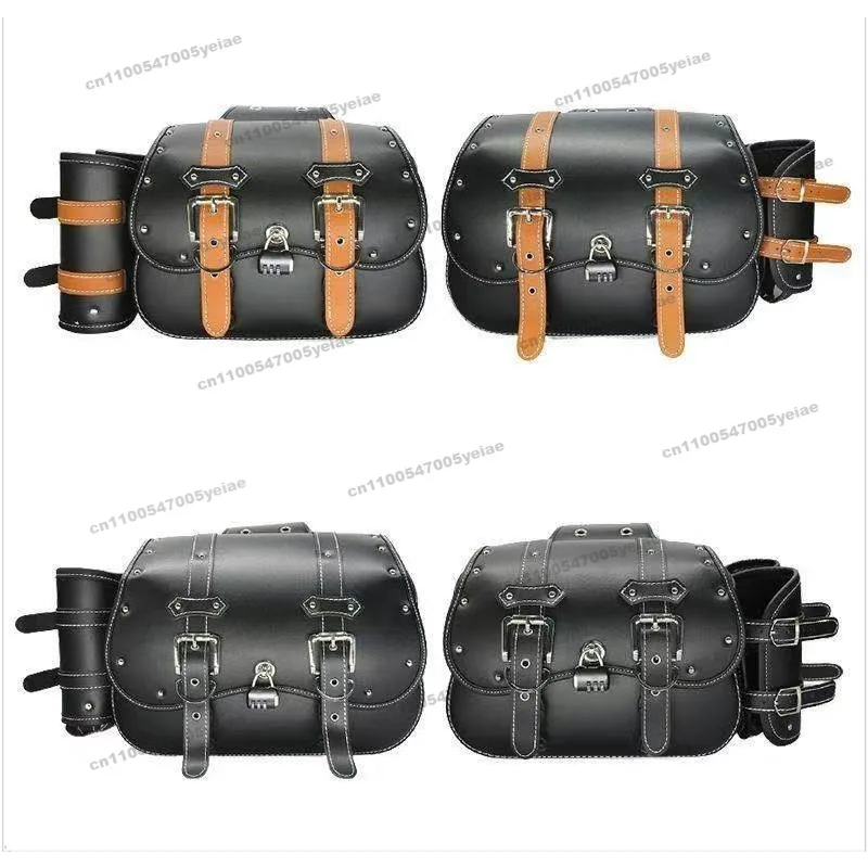 Electric Vehicle Motorcycle Side Bag Modified Retro Knight Bag Jinjila Saddle Side Universal Waterproof Hanging