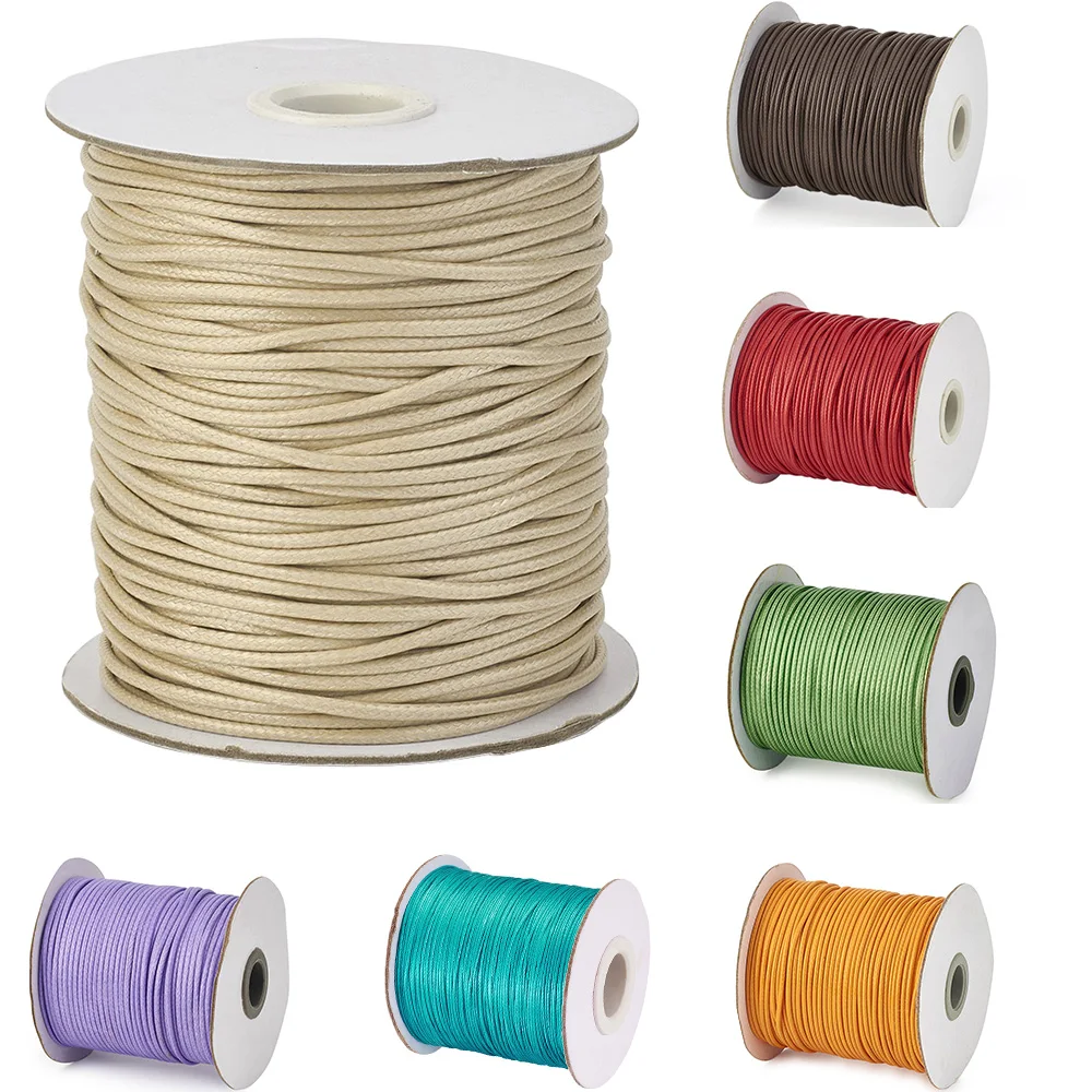 Pandahall  0.5mm 1mm 1.5mm 2mm 3mm Environmental Korean Waxed Polyester Cord DIY Jewelry Making  Supplies Accessories F80