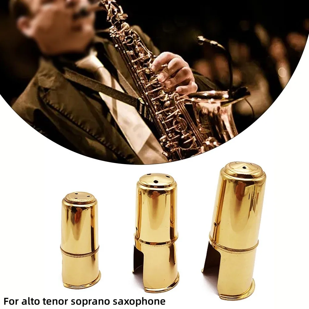 For Saxophone Mouthpiece Cap For Metal Mouthpieces Brass Fine Workmanship Golden Plated Polished Rustproof Smooth Protective Cap