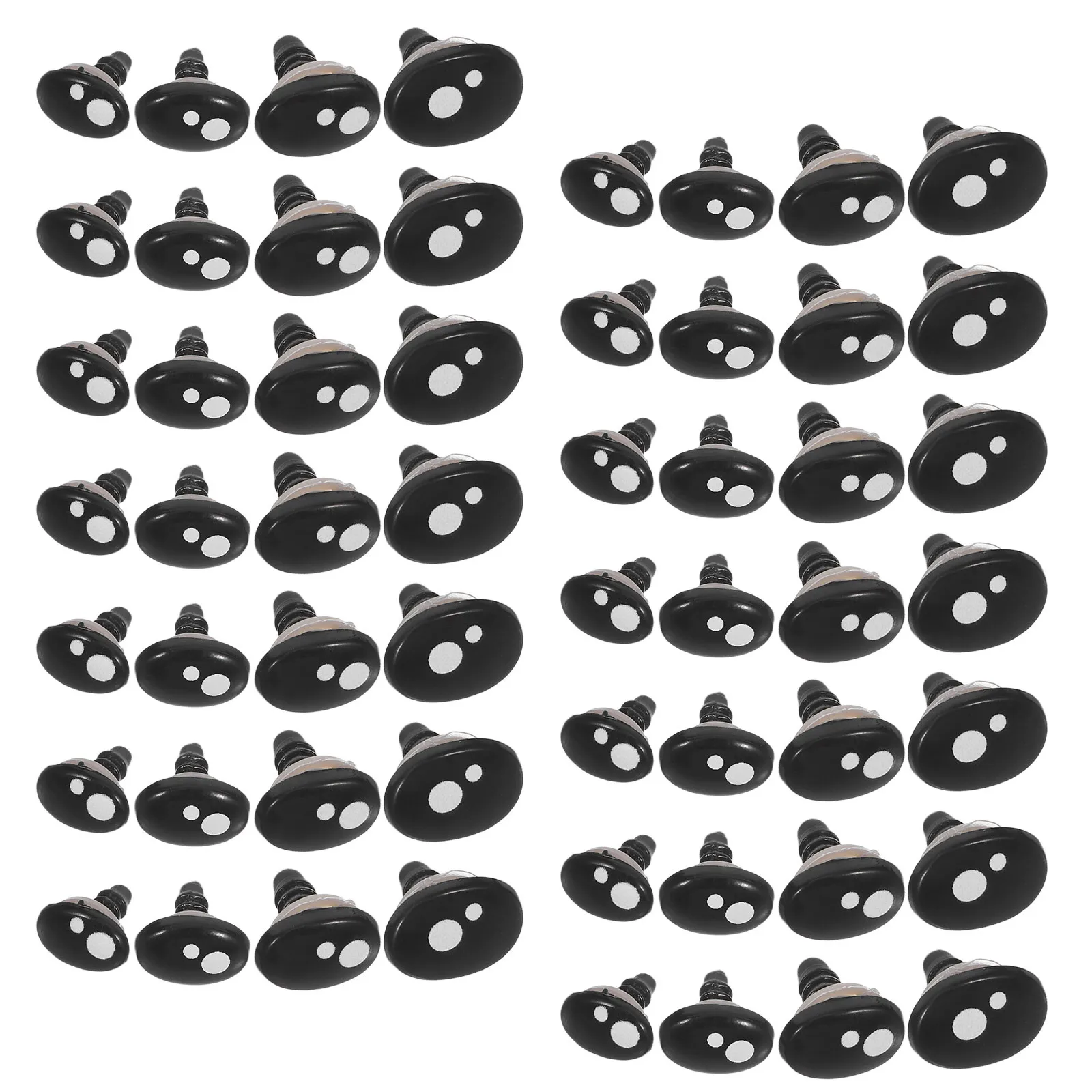 

1 комплект, черные овальные пластиковые защитные глаза и шайбы для DIY чучел животных, медведей, вязаные крючком мягкие поделки с животными