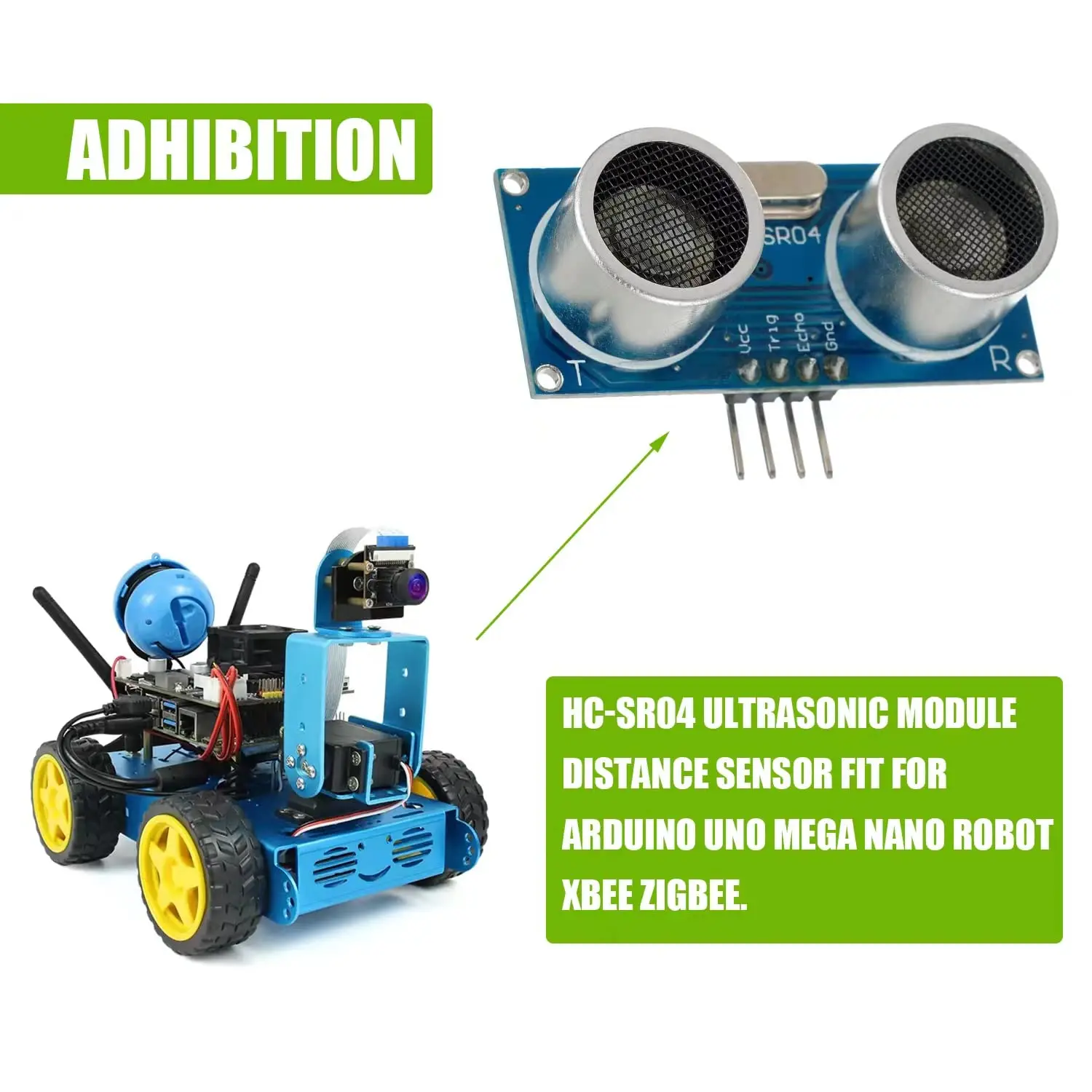 Picture 5: 10pcs HC-SR04 Ultrasonic Sensor Distance Module for Arduino MEGA2560 Nano Robot XBee ZigBee by ElecRight