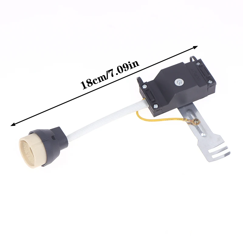 

1Pc 2025 New GU10 Socket Base Connector 220V Ceramic LED Bulb Lamp Holder With Cable Insulating Sleeve