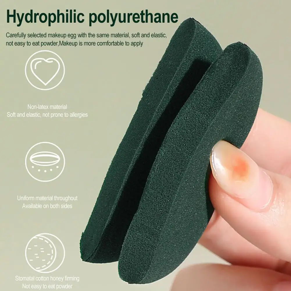삼각형 원형 파우더 퍼프 얼굴 메이크업 도구 스펀지 벨벳 부드러운 얼굴 미용 메이크업 스펀지 화장품 액세서리