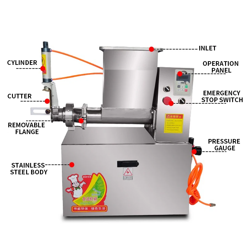 CK-75 коммерческий автоматический разделитель теста на пару для выдавливания теста в булочке, разминающая машина из нержавеющей стали режущие машины для стали