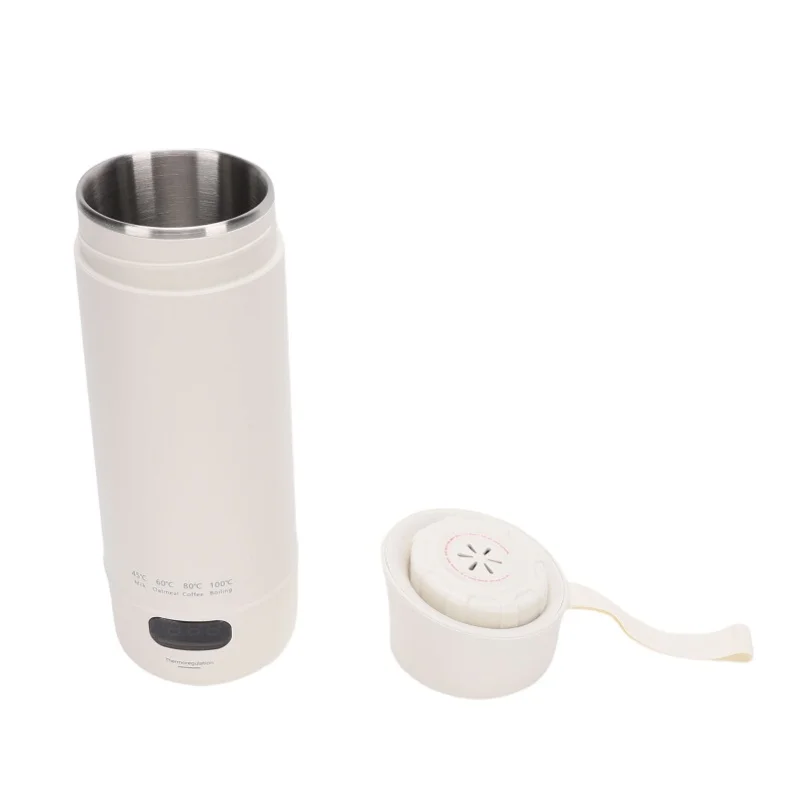 110V/220V Travel Electric Kettle 400ml Stainless Steel Heating Cup Fast Heating Portable Small Hot Water Boiler with Display