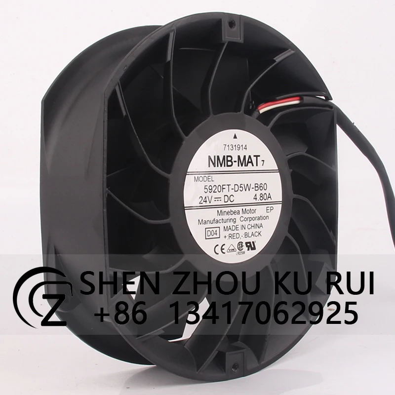 5920FL-D5W-B60 Case Fan for NMB DC24V 4.80A 172*152*51MM Large Airflow Cooling Fan