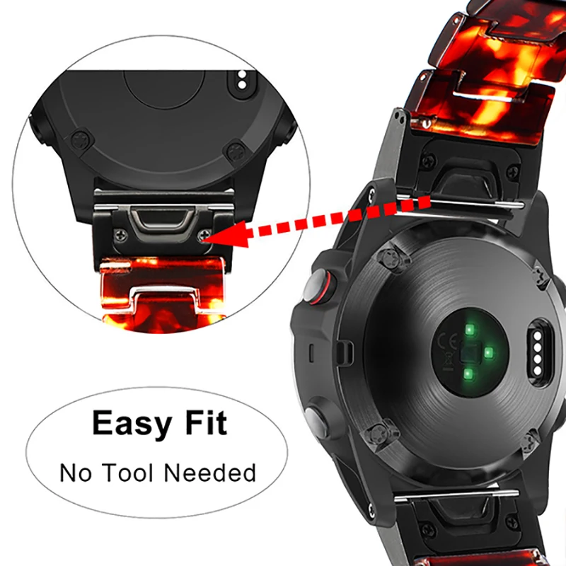 22 26 مللي متر الراتنج حزام ل Garmin Fenix5 6 7 Instinct1 2 سريعة صالح معصمه Fenix5X 6X 7X 3/3 HR/D2/أصل MK1 Tactix الرياضة الفرقة