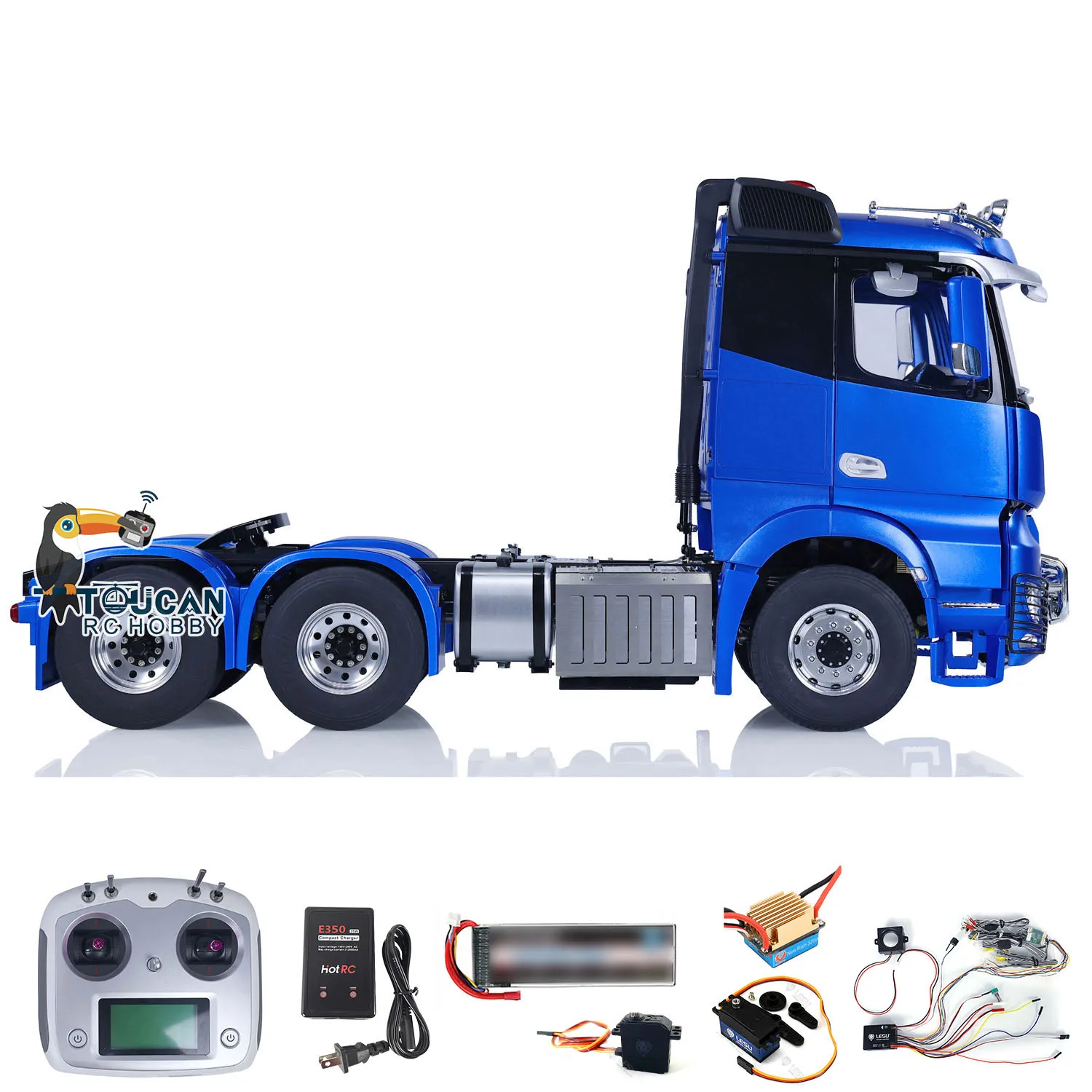 

RTR LESU 6x6 1/14 RC Tractor Truck Remote Control Car Model 2-speed Transmission Light Sounds ESC Ready to Run Toy Gift THZH1689