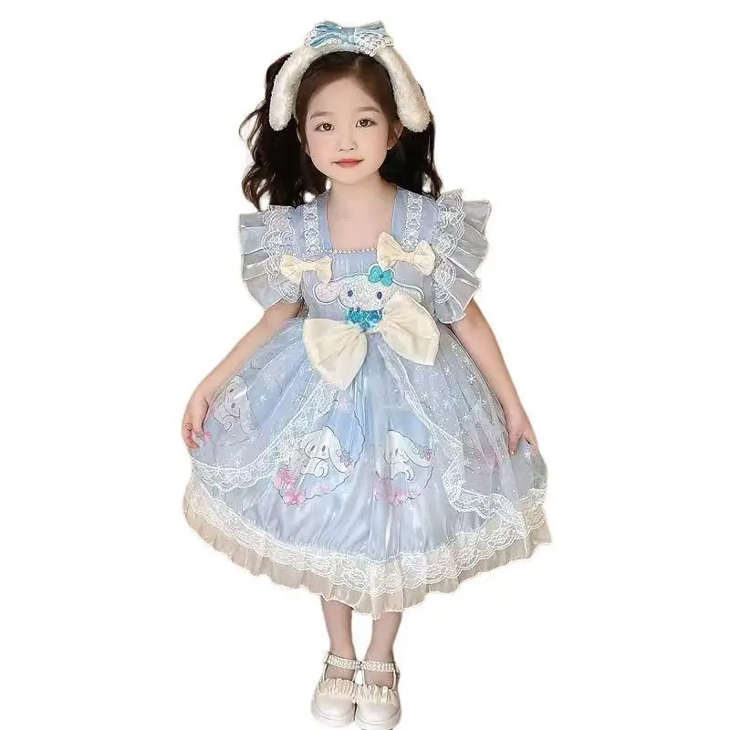 فستان الأميرة سانريوس ماي ميلودي فستان صيفي بدون أكمام للأطفال فستان رقيق بنمط جديد لوليتا بنات فستان شبكي عصري هدية #4