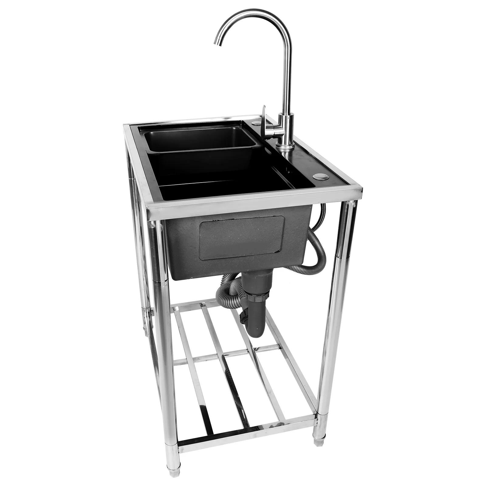 

Отдельностоящая раковина-тумба с регулируемой высотой, однокамерная, нержавеющая, для кухни, ванной и прачечной