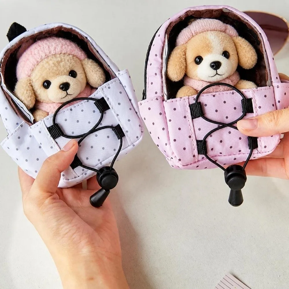Fashion Polka Dot Storage Bag Easy-access Wide-mouth Portable Pouch Transparent PVC Coin Purse Backpack Accessory