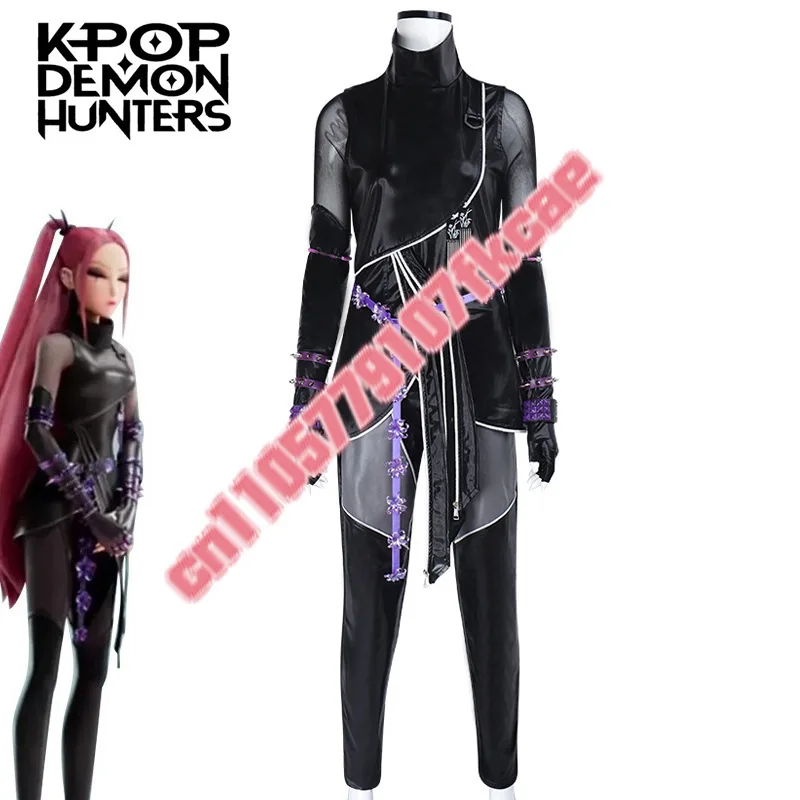 ZOEY 가죽 미라 코스튬 K팝 데몬 헌터즈 루미 코스프레 의상 상의 바지 풀세트 할로윈 소녀 애니메이션 무대 의상 맞춤 제작