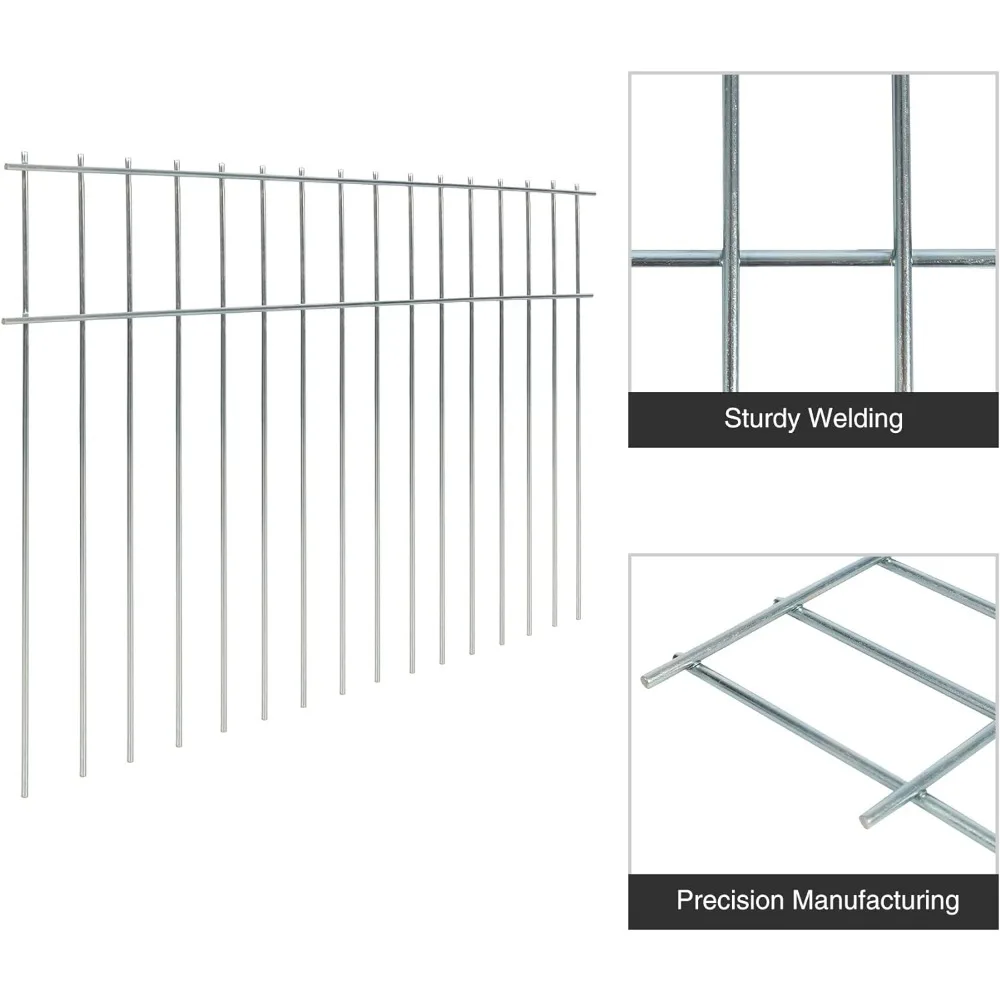 Imagem -05 - Metal no Dig Fence Barrier For Dogs Decorações de Jardim Jardinagem e Decoração Edifício Privacy Fencing Border 33 Pés l x 15 Pés h