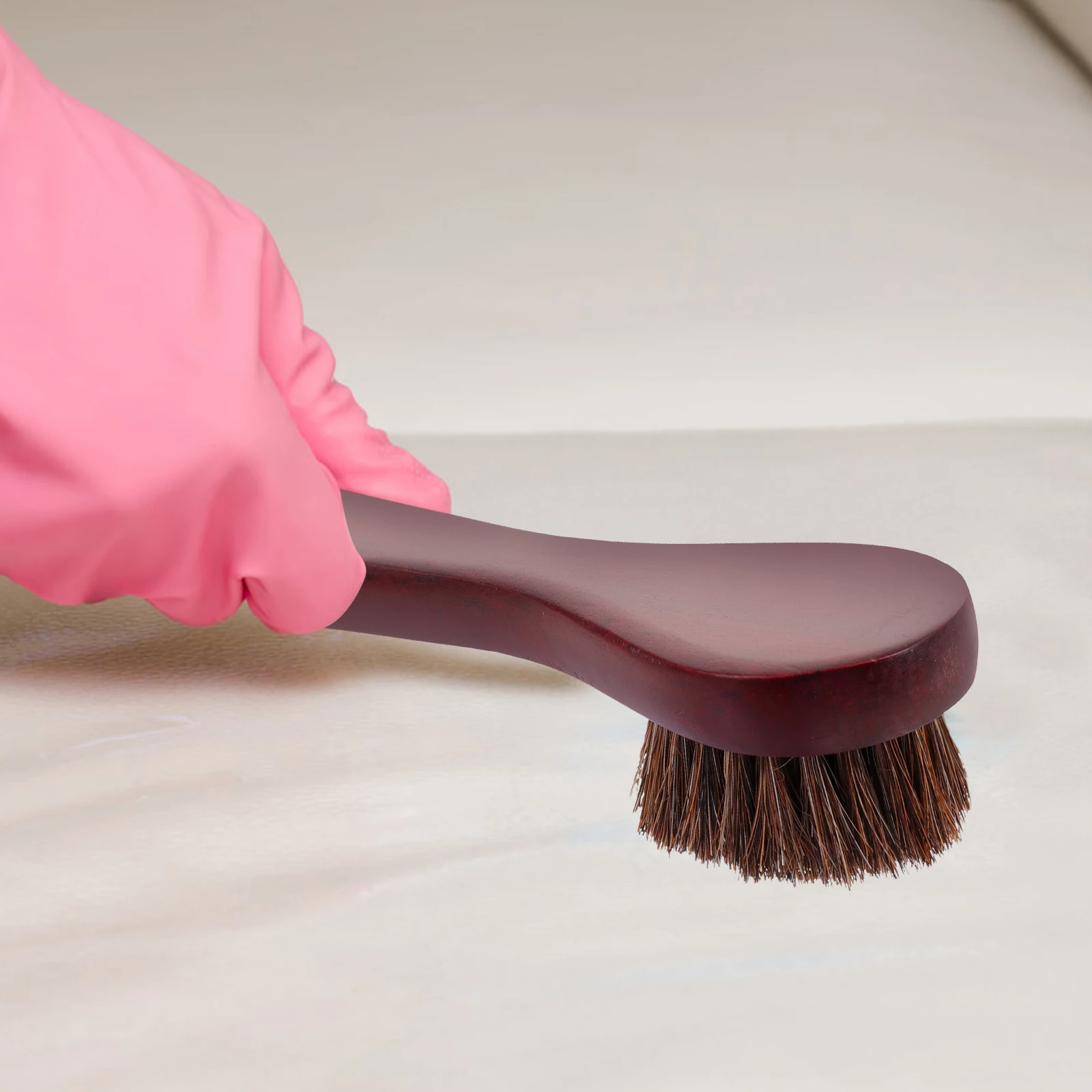 

3Pcs Horsehair Shoe Brush Set Wooden Handle Boot Cleaning Kit Premium Care Polishing Multi-Purpose Brush for Shoes Boots