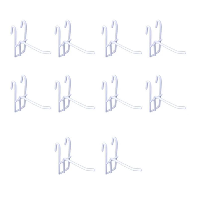 

10Pcs Net Panel Hooks Reusable Mesh Panel Hangers Metal Wear-Resistant Storage Hook Removable Jewelry Display Stand 97QE