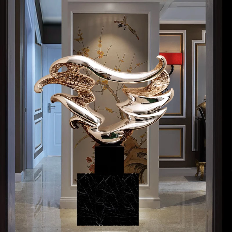 

Modern Abstract Sculpture Decoration: Creative Soft Decoration for Hotel Lobby Living Room, Clubhouse, Resin Flooring, and Entr