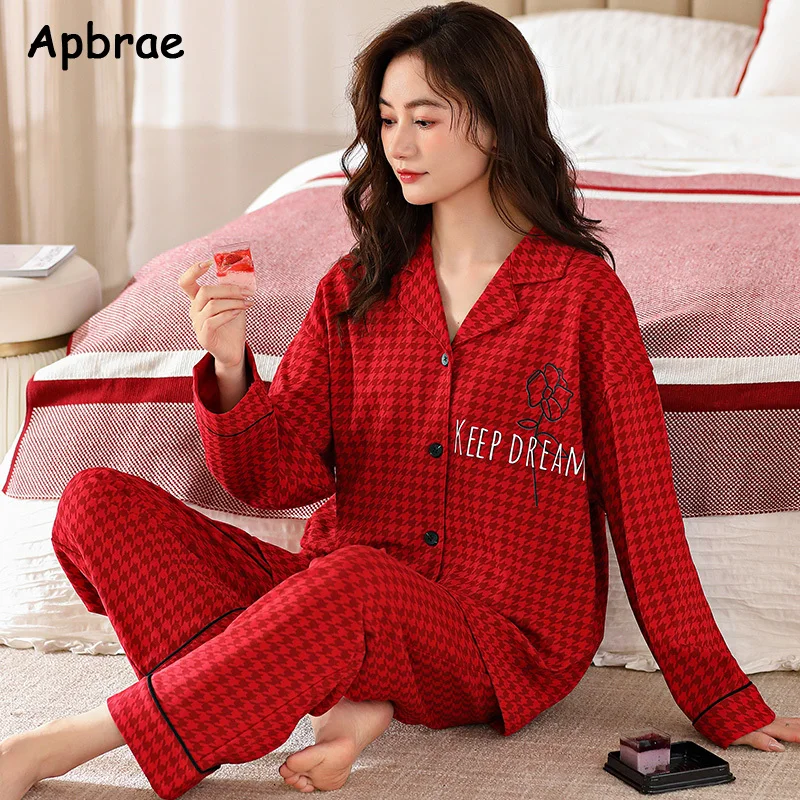 New Autumn Winter Cotton Pajamas for Women Long Sleeves Long Pants Sleepwear Woman Cardigan Pijamas Japanese Lapel Pyjamas