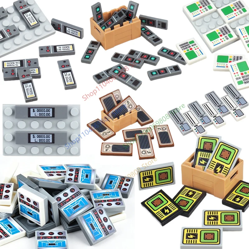 Scene Model Printing Accessories Building Blocks Dashboard Screen keyboard Mouse Control Buttons Mini Compatible Brick Toy N08