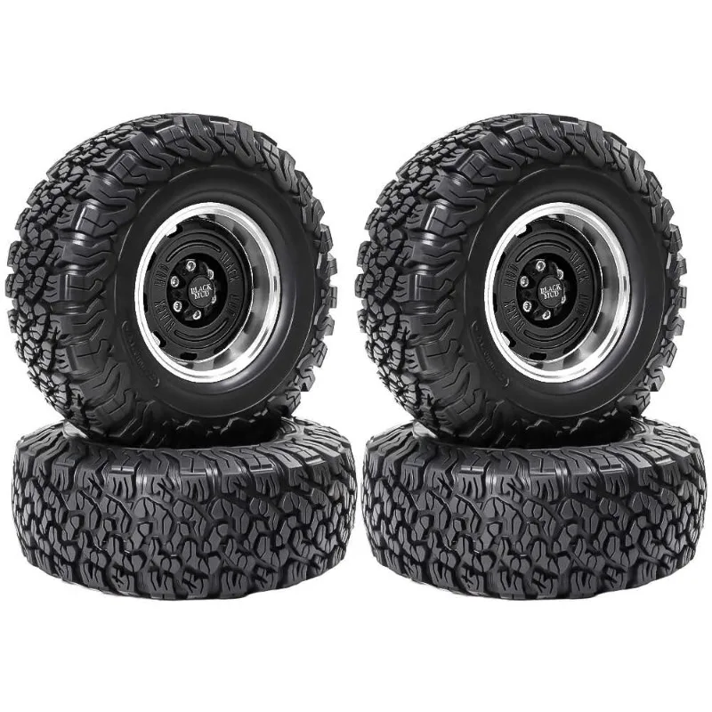 2,2 Zoll schwarzer Schlammradnabenreifen für 1/10 RC Crawler Car AXIAL SCX10 TRX4 Defender RC4WD D90 D110 Tank 300 TRX6 TF2 Zubehör