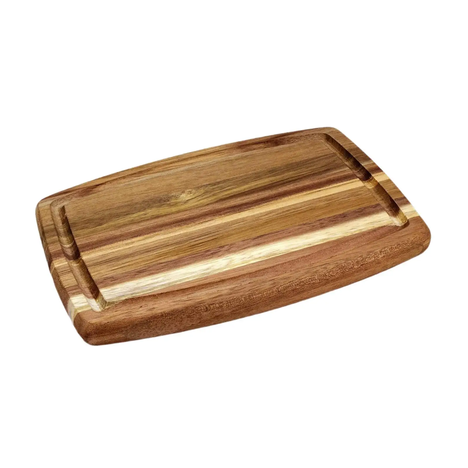 Wood Cutting Board 7.87inchx5.91inch Serving Board with Juice Groove Multifunctional Pizza Cheese Board Chopping Block for Bread