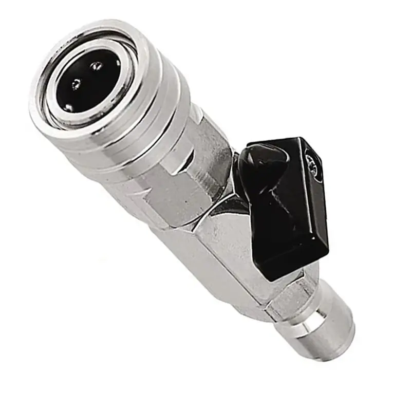 AS94-High Pressure Washer Ball Valve Kit With 1/4 Inch Quick Connect Plug For Power Car Wash Pump Hose Quick Fitting