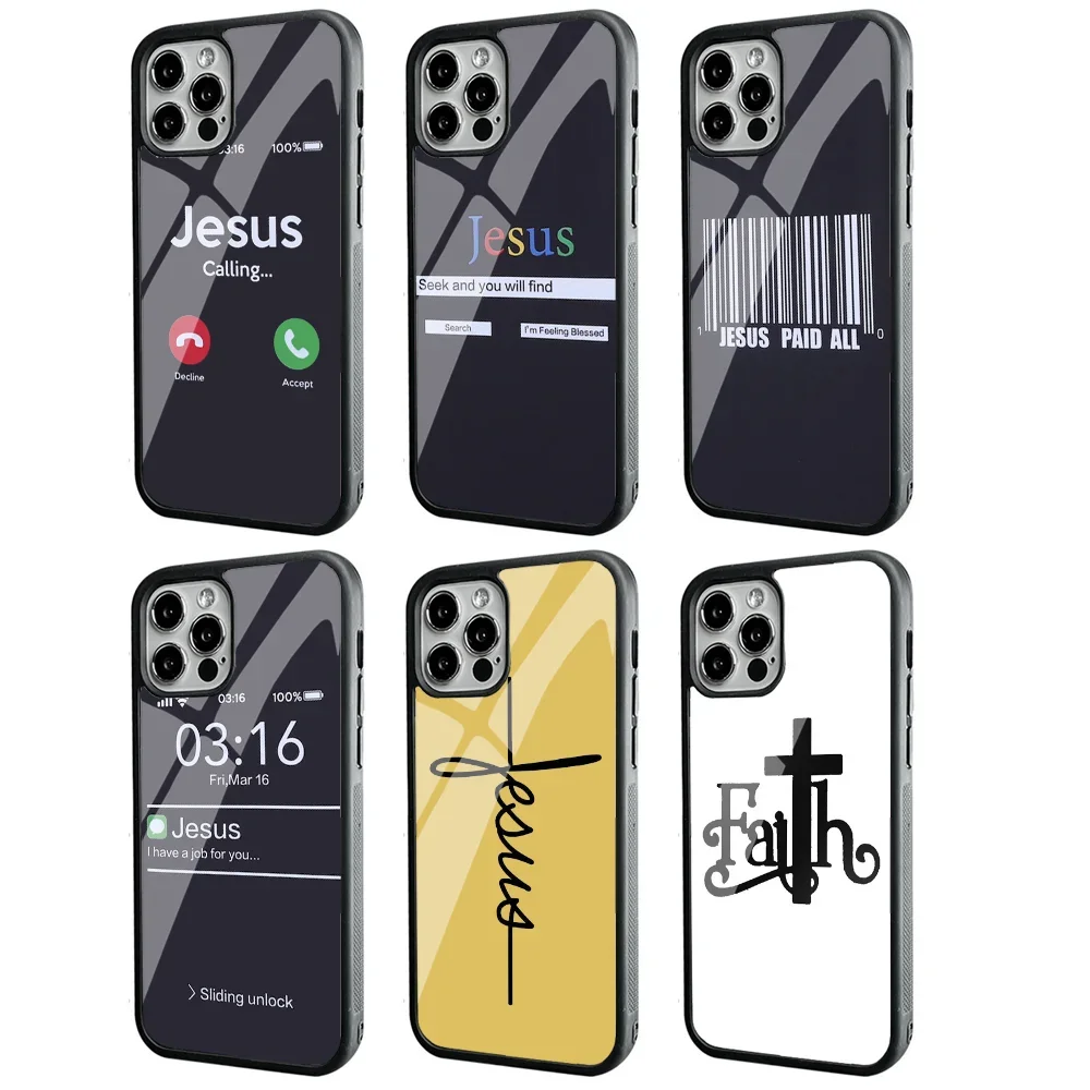 1pc-Faith-Christian-Religious-Jesus-Luxury-Unique Phone Case Strong Magnetic For IPhone 15 14 13 Pro Max 11 Magsafe