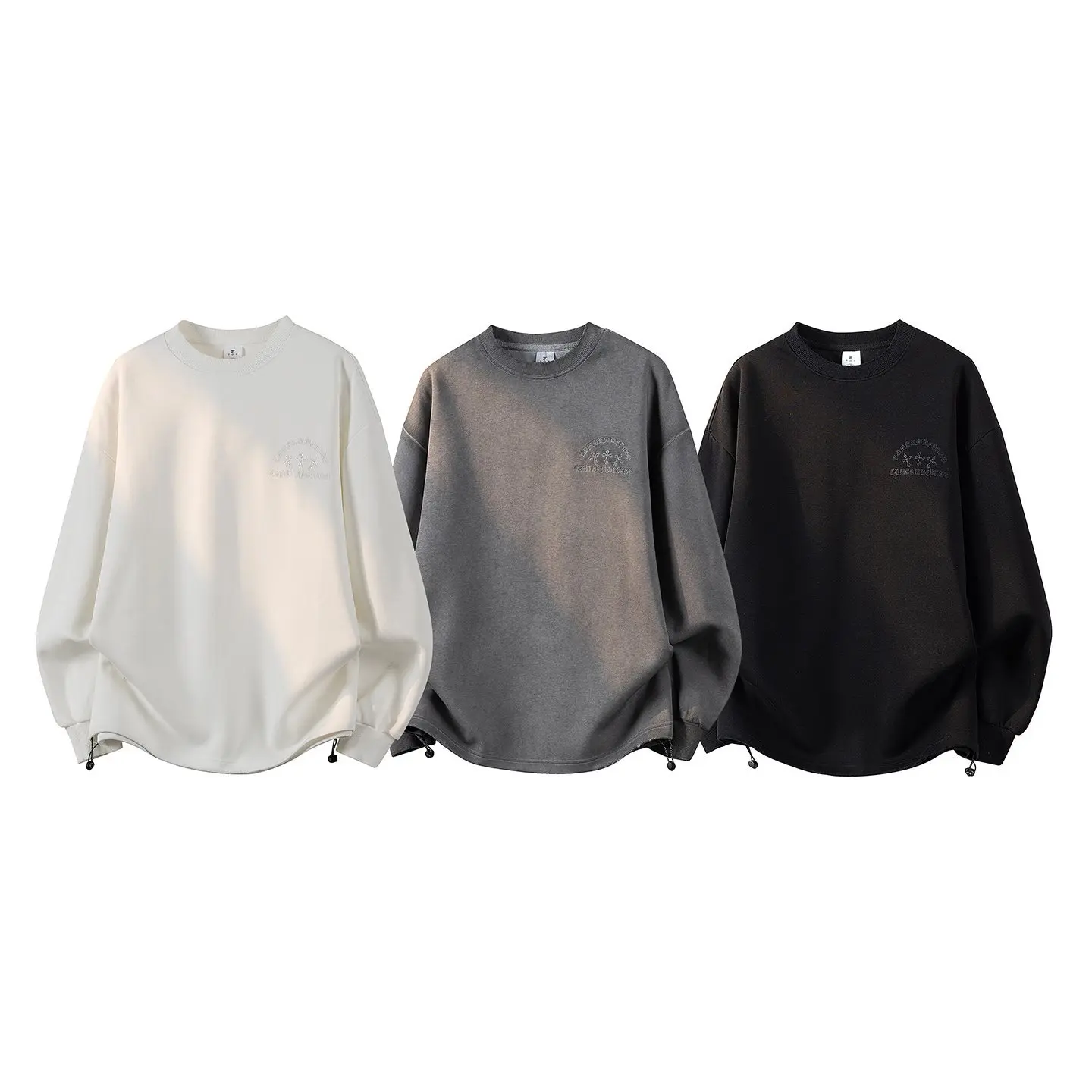 

Мужская толстовка Heavyweight Round Neck: весенняя модная спортивная худи с цветными блоками и принтом, приталенный крой, смесь хлопка и полиэстера