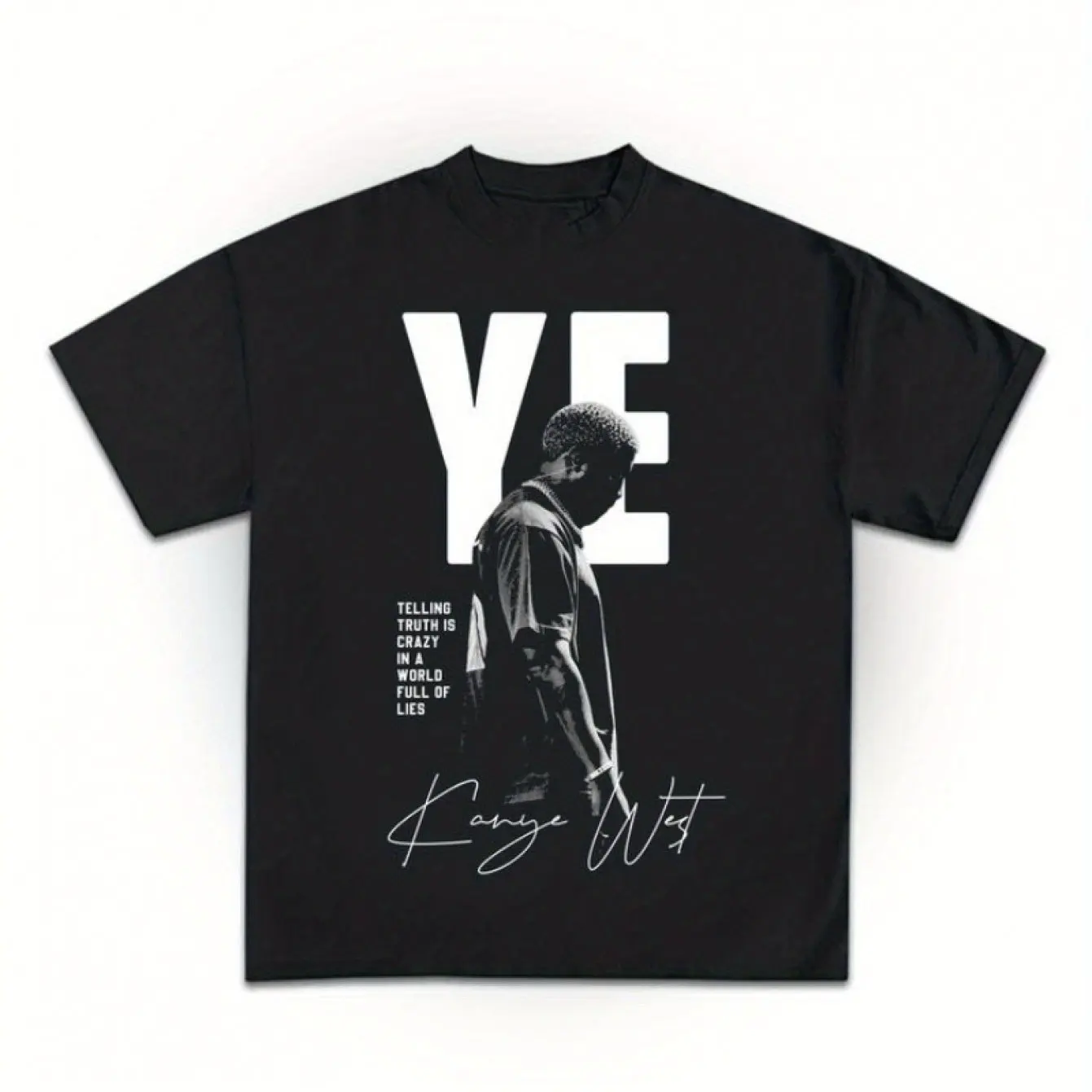 

Мужская футболка American Vintage Y2K Kanye с винтажным узором, летняя хлопковая мужская и женская уличная одежда в стиле хип-хоп