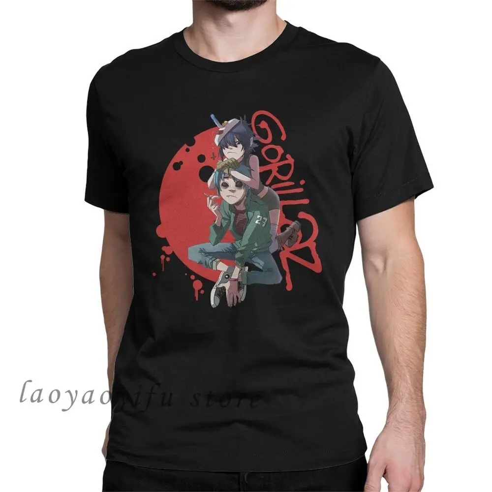 Men Fashion TShirt Funny Timothee Chalamet Graphic Tshirts Gorillaz Male TShirt 90s Vintage Short Sleeve Tee Men Clothing Shirt