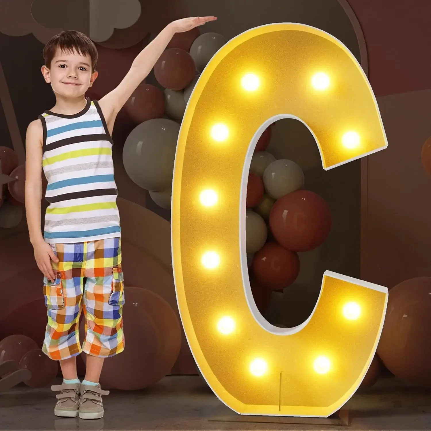 120CM DIY Marquee Letters Marquee Warme Lichtgevende Letters Grote Mozaïek Schuimplaat Letters XMAS LOVE BABY PROM Feestdecoratie