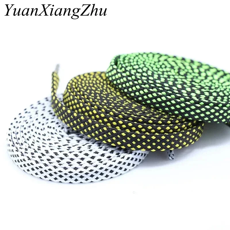 Double layer Hollow Shoelaces Flat Laces for Shoes Dual Coloured Shoe laces White Black Sneakers Shoelace 100/120/140CM 1Pair