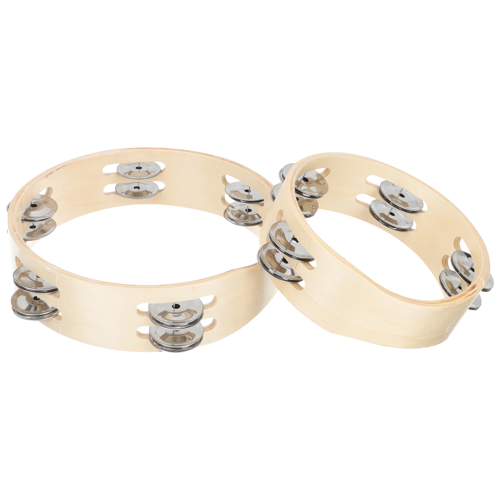 

Wooden Double-layered Drum Ring Percussion Handheld Tambourines Music Instruments Child