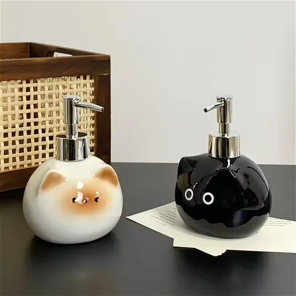 

Ceramic Hand Sanitizer Press Bottle Toilet Shampoo Shower Gel Packaging Bottle Dispenser for Liquid Soap Bathroom Accessories