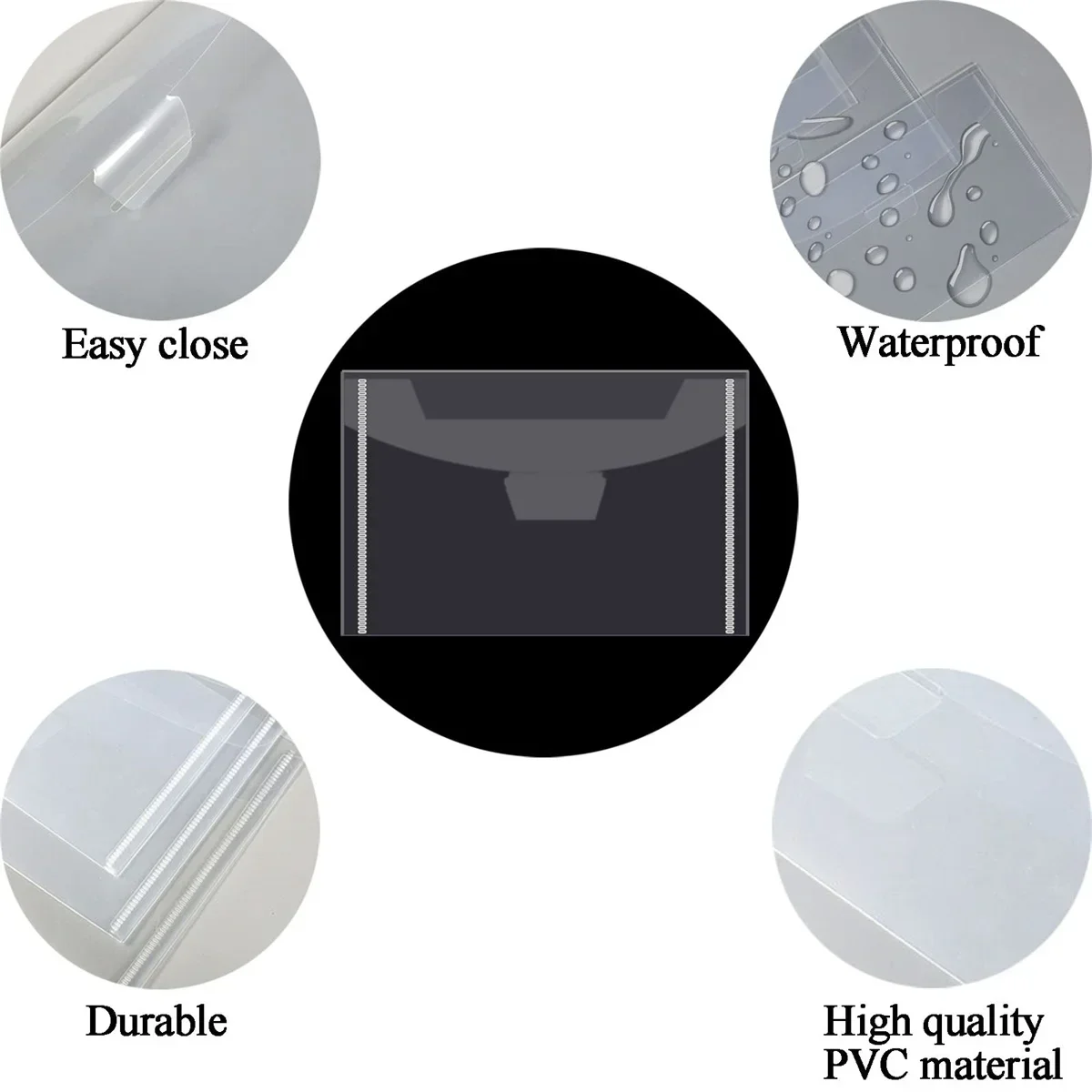 50 قطعة/المجموعة أوراق أكياس المجلد البلاستيكية لتخزين قطع يموت الطوابع المنظم أصحاب أكياس شفافة #3