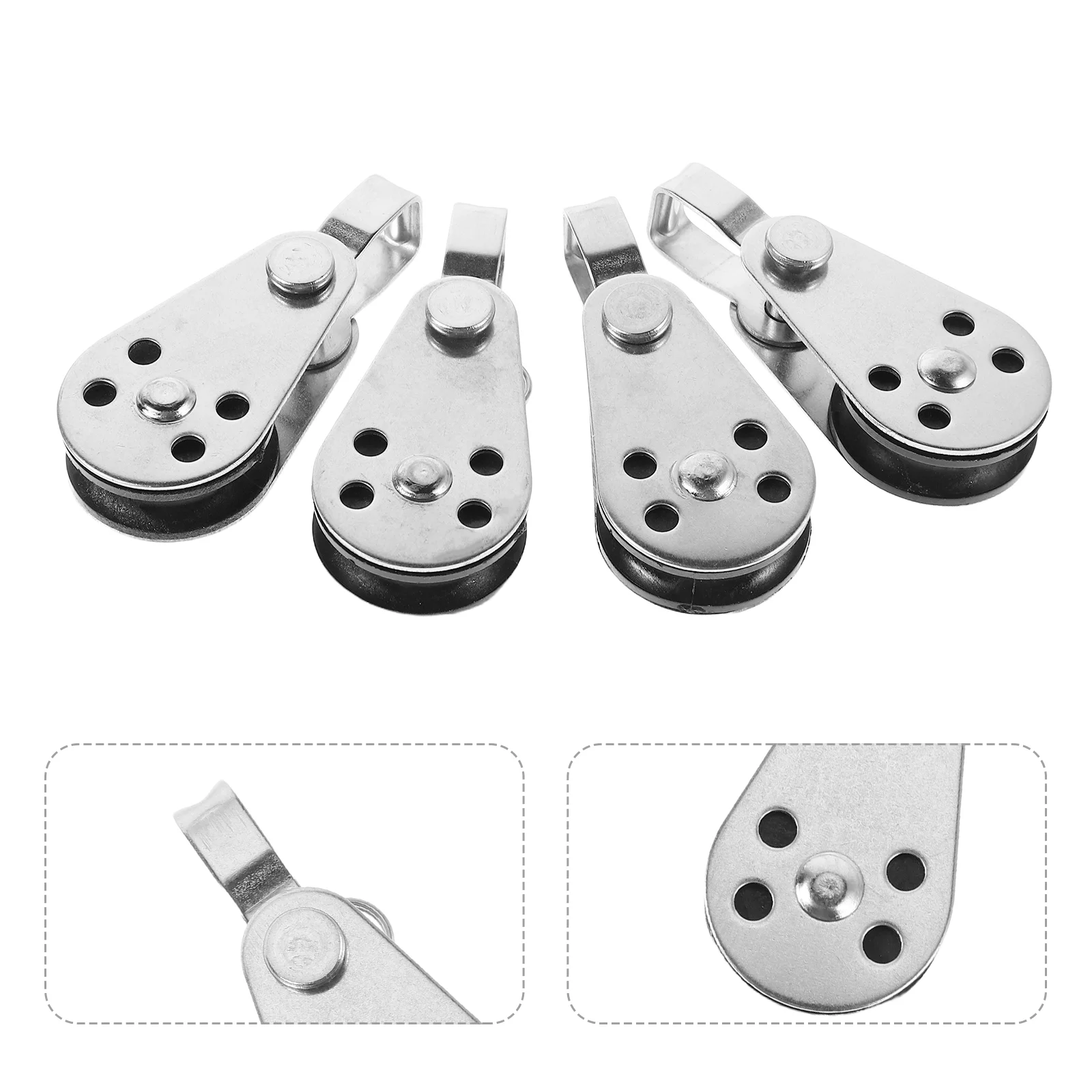 

Stainless Steel Marine Pulley Blocks Kit Boat Accessories Assortment Rope Runner Nylon