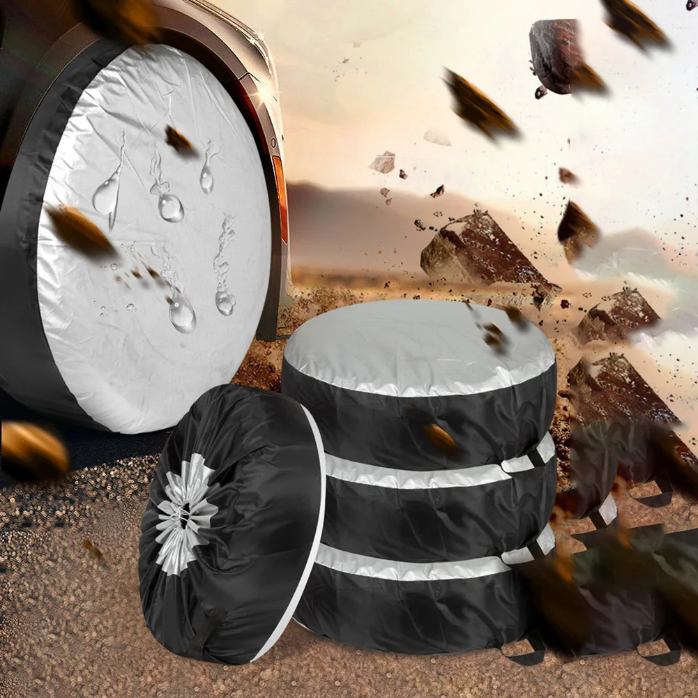 Funda para neumáticos, cubierta para neumáticos de coche, protección contra suciedad y suciedad, instalación con cordón, protege del sol para Mini coche