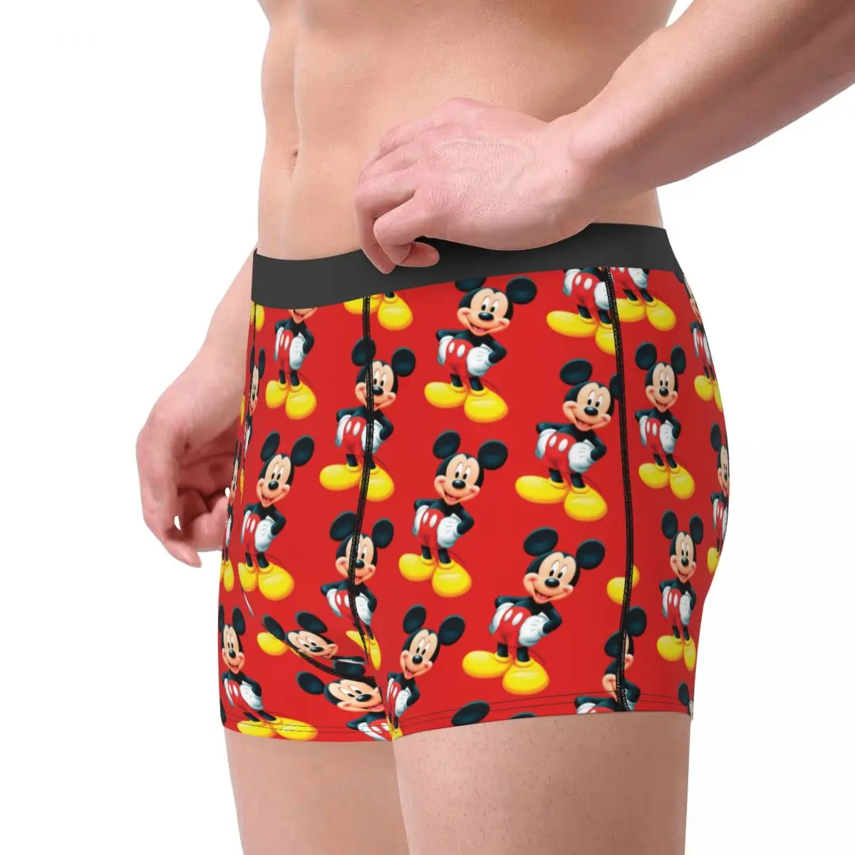 Custom Disney Mickey Mouse Minnie Boxers Shorts Men Cartoon Briefs Underwear Funny Underpants