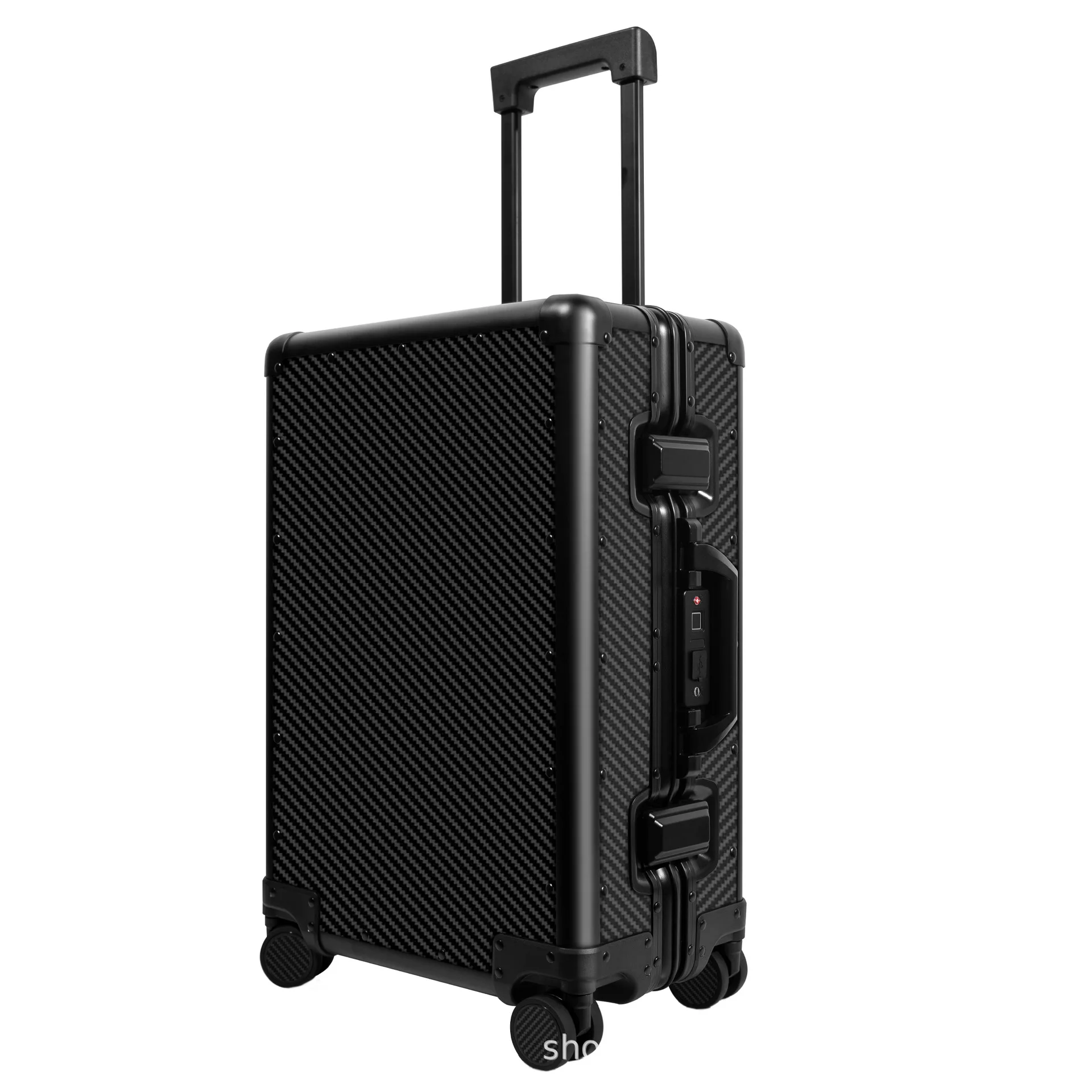 Carbon Fiber Fingerprint Unlocked Luggage