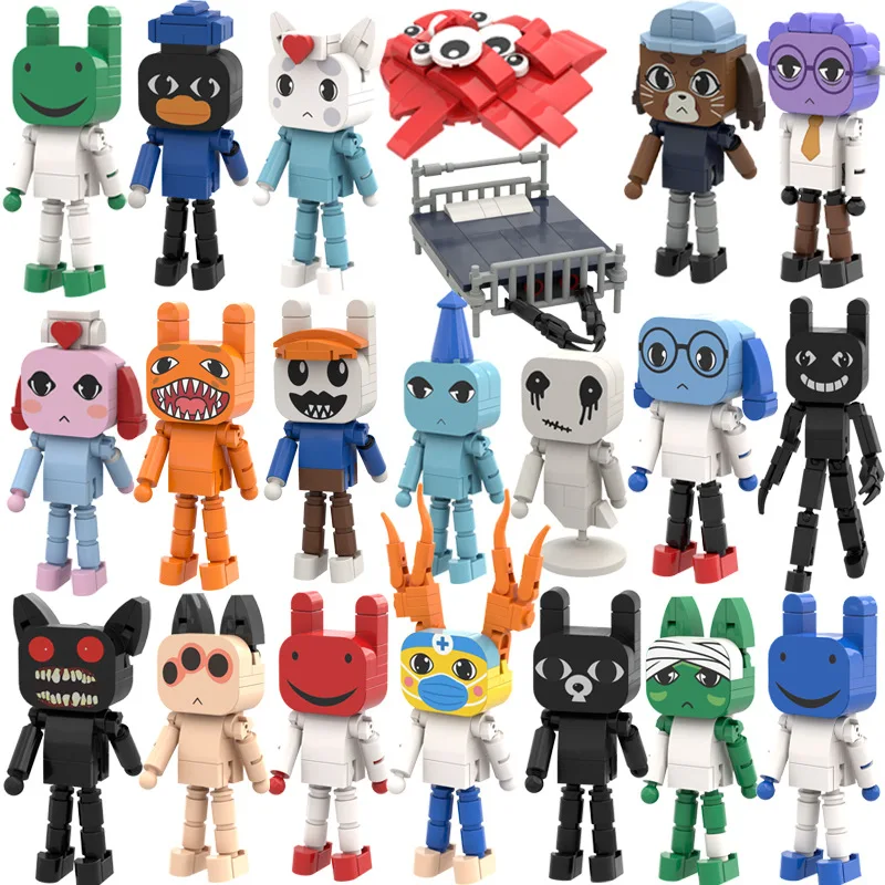 MOC Bricks Animal Hospital Series Horror Mutated Character Mini Plastic Dolls Action Figures Model Assembled Building Blocks Toy