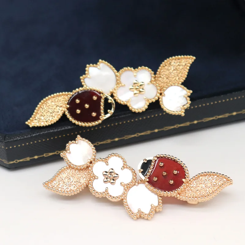 

Ladybug Design Brooch for Women Tulip Clothing Decoration Cute Brooches Female's Fashion Pins