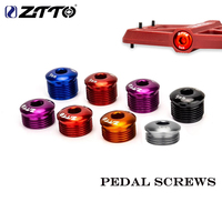 ZTTO 2pcs Bicycle Pedal Cover Aluminum Alloy M14 Dust-proof Pedal Screws 5mm 6.5mm 9mm Mountain Folding BikeCity Bike Pedal Caps