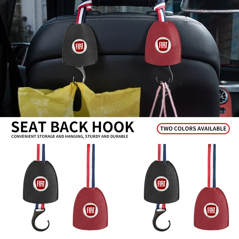 High Quality Leather Multifunction Car Seat Hook Hidden Hook For Fiat 500L 500X Aegea Tipo Sedici Centoventi Fiorino Qubo Toro