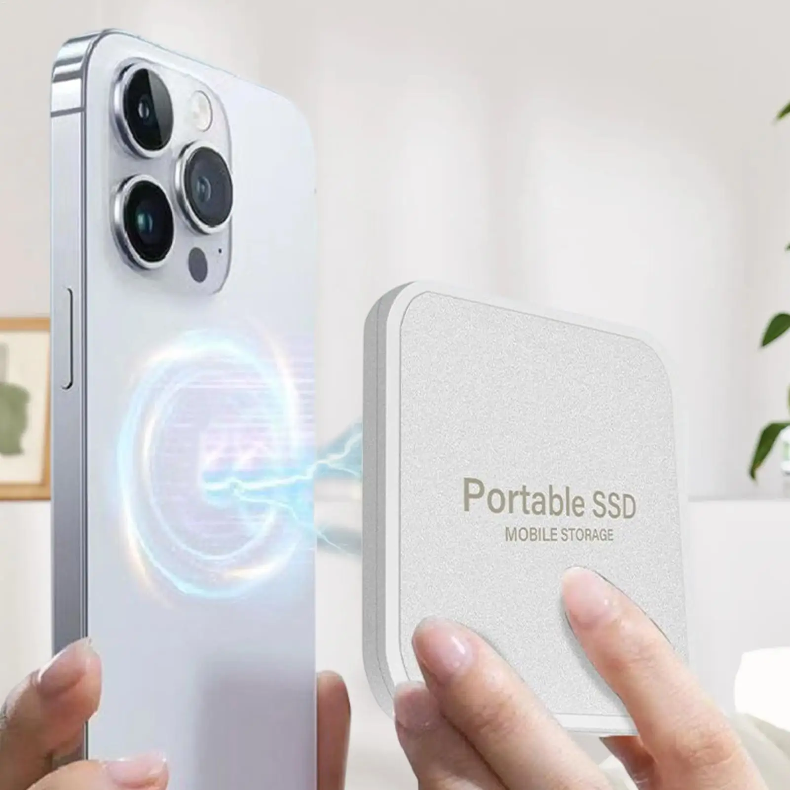 Портативный внешний жесткий диск 4 ТБ, магнитный жесткий диск для хранения данных, резервный жесткий диск, внешний для передачи файлов, смартфона, планшета, ноутбука