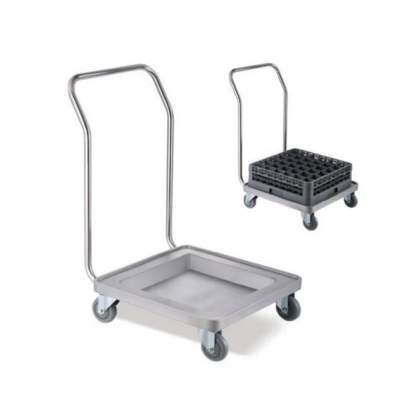 Cup frame, bowl stainless steel cup basket cart, hand push service cart C-10A warehouse cup frame cart, silent wheel transporter