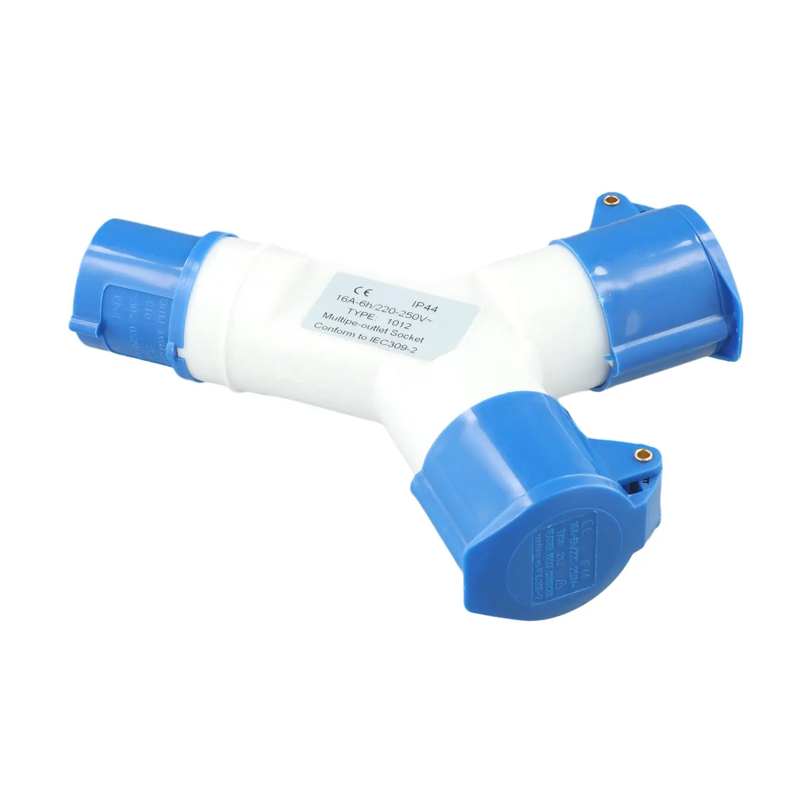 2 Way 3 Pin Industrial Splitter 16A/32A 220V Waterproof IP44 for Outdoor Camping Workshops Power Tools Caravans and Motorhomes