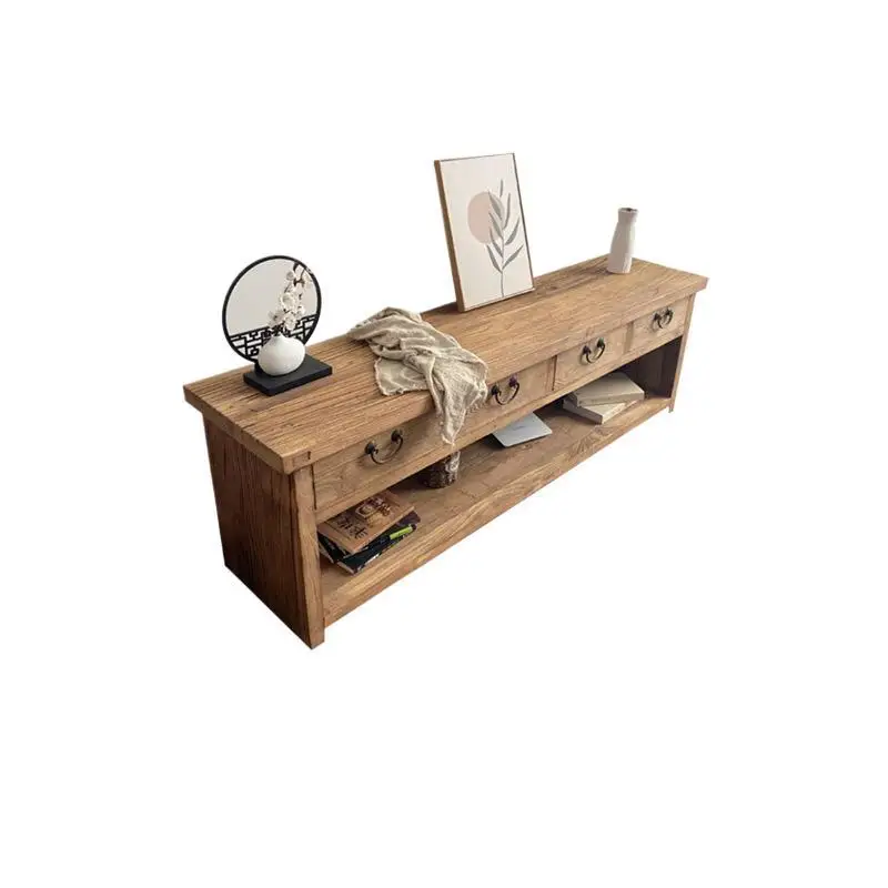 Nuovo mobile TV vecchio olmo in stile cinese, mobile con cassapanca in legno, vecchio semplice armadio con cassetti per soggiorno, armadietto, tutti i mobili in legno massello
