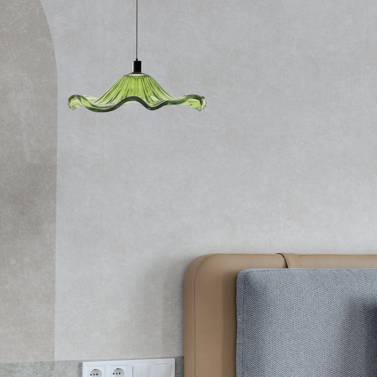 abat-jour-en-verre-moderne-en-forme-de-feuille-de-lotus-verte-avec-trou-de-165-pouce-pour-suspension-de-plafond-decoration-de-salon-piece-de-rechange